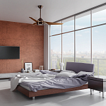 Потолочный вентилятор с тремя угловатыми лопастями Kichler варинант исполнения - 5 | Loft Concept в Казани