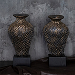 Вазы «Парные» на деревянных основаниях варинант исполнения - 1 | Loft Concept в Казани