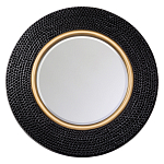 Зеркало в черной фактурной раме с золотым кантом Summon the Light варинант исполнения - 1 | Loft Concept в Казани