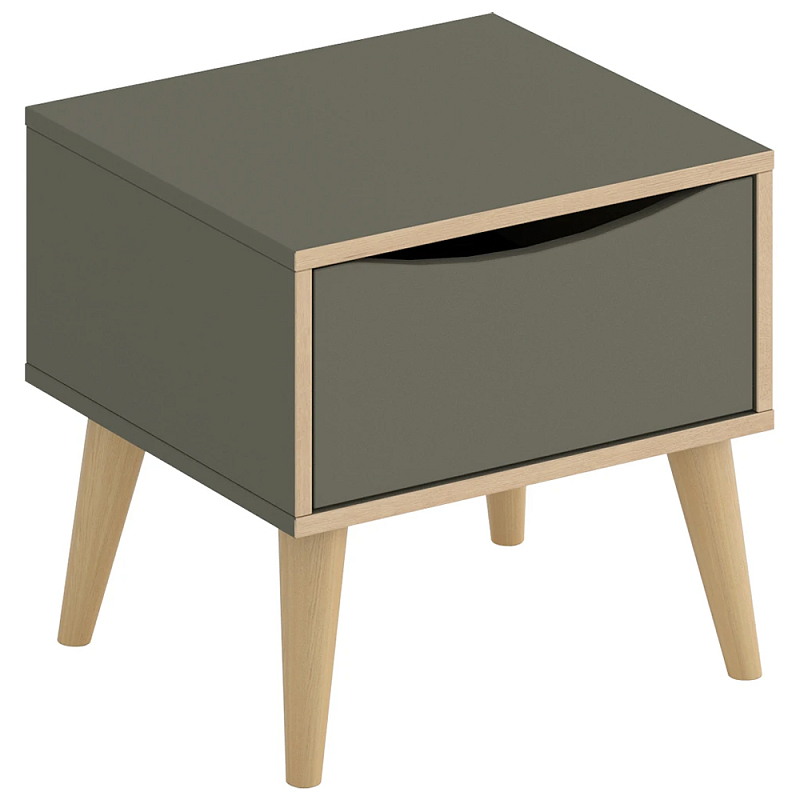 Прикроватная тумба Grant Bedside Table Серый Бежевый Прикроватная тумба Grant Bedside Table Серый Бежевый в Казани | Loft Concept