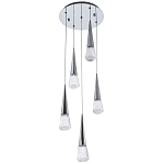 Люстра капли Acrylic Droplet Five Chrome Chandelier варинант исполнения - 1 | Loft Concept в Казани