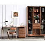 Стол рабочий округлой формы с 3-мя ящиками  Working Moonnut Table варинант исполнения - 1 | Loft Concept в Казани