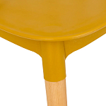 Пластиковый стул на ножках из массива бука Ferret Spiral Mustard варинант исполнения - 5 | Loft Concept в Казани