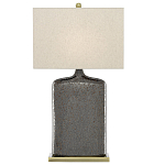 Настольная лампа керамическая с тканевым прямоугольным абажуром Flask варинант исполнения - 2 | Loft Concept в Казани