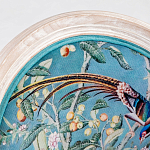 Стул из массива бука бирюзовый с изображением птиц и цветов Turquoise Beige Chinoiserie Birds Garden Chair варинант исполнения - 3 | Loft Concept в Казани