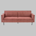 Диван современный вельветовый прямой Worcester Коралл варинант исполнения - 2 | Loft Concept в Казани