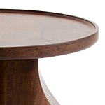 Круглый приставной стол из массива ореха Balu Wooden Side Table варинант исполнения - 3 | Loft Concept в Казани