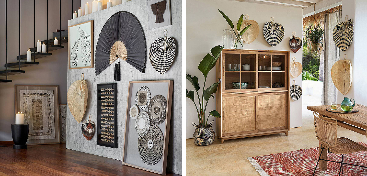 Аксессуар на стену Wicker Bamboo Fan Аксессуар на стену Wicker Bamboo Fan - Loft-Concept в Казани