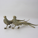 Статуэтка бронзовая пара Фазаны золотые Bronze Birds варинант исполнения - 1 | Loft Concept в Казани