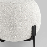 Пуф в ткани букле молочного цвета Pikelet варинант исполнения - 3 | Loft Concept в Казани