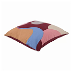 Подушка декоративная хлопковая с абстрактным принтом Elysian Flow Terra варинант исполнения - 1 | Loft Concept в Казани