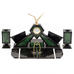 Настольный канцелярский набор из нефрита с декором в виде орла Golden Eagle варинант исполнения - 1 | Loft Concept в Казани