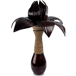 Настольная лампа черная INDONESIAN LAMPS варинант исполнения - 1 | Loft Concept в Казани