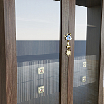 Дизайнерский шкаф витрина Elsa Dreams Walnut с 4-мя ящиками варинант исполнения - 5 | Loft Concept в Казани