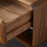 Прикроватная деревянная тумба с ящиком и нишей для хранения Moon Walnut Furniture варинант исполнения - 5 | Loft Concept в Казани