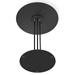 Стол журнальный с круглой столешницей из стекла Gray and Gold Marble варинант исполнения - 6 | Loft Concept в Казани