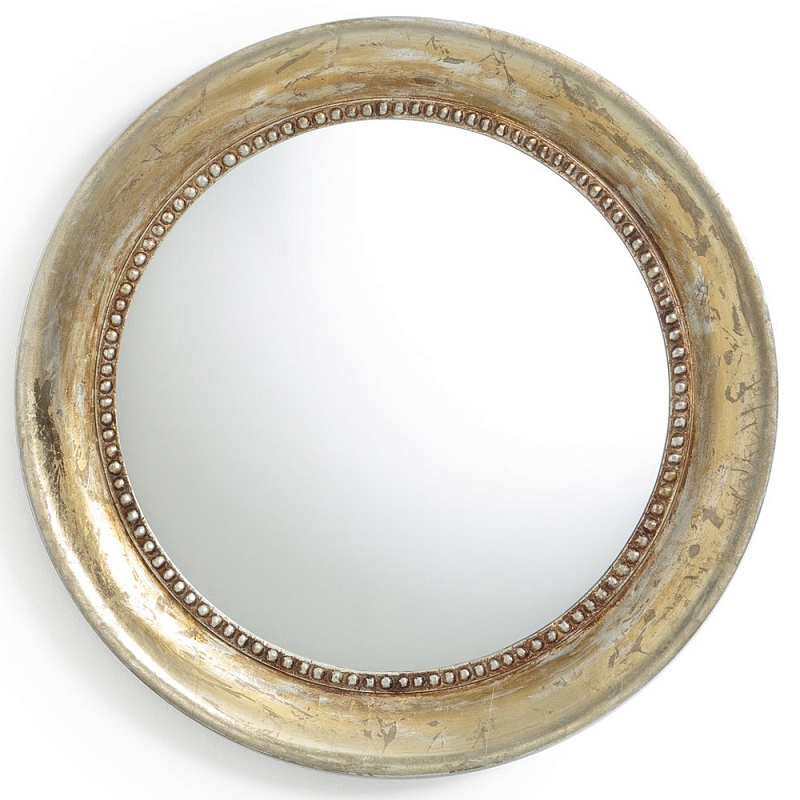 Зеркало Antique Mango Wood Round 60 Винтажное Светлое Золото Зеркало Antique Mango Wood Round 60 Винтажное Светлое Золото в Казани | Loft Concept