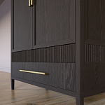 Шкаф платяной Primo с выдвижными ящиками шпон Темный орех варинант исполнения - 6 | Loft Concept в Казани