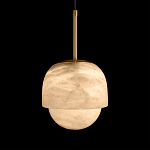 Подвесной светильник из белого алебастра Cryptocrystalline Stone варинант исполнения - 6 | Loft Concept в Казани