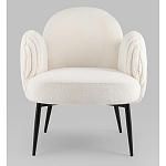 Полукресло Wave Stripes букле белый варинант исполнения - 4 | Loft Concept в Казани