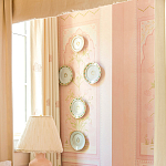 Обои ручная роспись Jharokha Arches Original colourway on pink painted Xuan paper варинант исполнения - 5 | Loft Concept в Казани