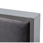 Кровать двуспальная серая с высоким мягким изголовьем Heart of the Bedroom варинант исполнения - 2 | Loft Concept в Казани