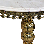 Стол круглый с мраморной столешницей Coffee De Bronze варинант исполнения - 1 | Loft Concept в Казани