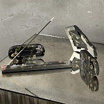 Подставка под благовония из эпоксидной смолы с цветами черная Epoxy Resin Flowers Incense Stand Black варинант исполнения - 4 | Loft Concept в Казани