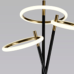 Торшер с 3-мя круглыми светодиодными лампами на черной триноге Underlining варинант исполнения - 3 | Loft Concept в Казани