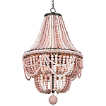Люстра каплевидной формы украшенная розовыми круглыми бусинами Pink Beads Chandelier варинант исполнения - 2 | Loft Concept в Казани