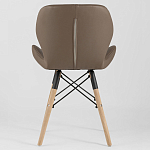 Стул с коричневым сиденьем из экокожи JEROEN варинант исполнения - 4 | Loft Concept в Казани