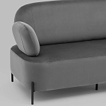 Диван в велюровой обивке серого цвета COLOR BLOCK варинант исполнения - 5 | Loft Concept в Казани