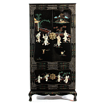 Шкаф черный в китайском стиле  Chinese Cabinet Black варинант исполнения - 1 | Loft Concept в Казани