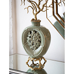 Ваза зеленая с бронзовыми ветвями и фарфоровыми рыбками Eden Garden варинант исполнения - 3 | Loft Concept в Казани