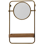 Настенное зеркало с полкой Roy Metal Mirror варинант исполнения - 1 | Loft Concept в Казани
