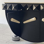 Дизайнерский комод полукруглый черный с 3-мя фактурным ящиками Occasion варинант исполнения - 3 | Loft Concept в Казани