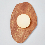 Бра с каменным основанием и плафоном из стекла Brown Shaw Marble Lighting варинант исполнения - 1 | Loft Concept в Казани