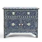 Комод инкрустация костью ORIENTAL Indian синий орнамент варинант исполнения - 1 | Loft Concept в Казани