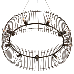 Люстра круглая из тонких прутьев Thin Bronze Rods варинант исполнения - 2 | Loft Concept в Казани