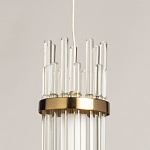 Подвесной светильник с цилиндром из прозрачных стеклянных трубок Nembus варинант исполнения - 9 | Loft Concept в Казани
