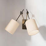 Бра с двумя тканевыми абажурами в форме цилиндра Prerequisites варинант исполнения - 3 | Loft Concept в Казани