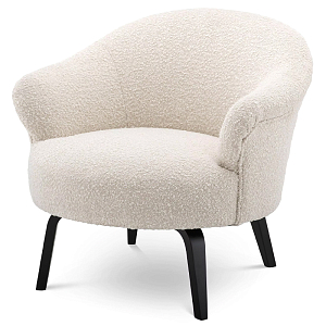 Кресло Eichholtz Chair Moretti Boucle Бежевый Черный