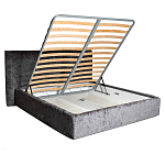 Кровать двуспальная серая с подъемным механизмом  Selecting the Best варинант исполнения - 2 | Loft Concept в Казани