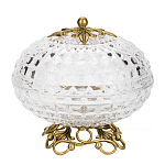 Конфетница из прозрачного рельефного стекла Eden Garden варинант исполнения - 1 | Loft Concept в Казани