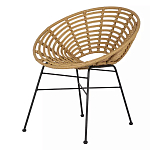 Стул круглый с ротанговым плетением Round Wicker Stool варинант исполнения - 3 | Loft Concept в Казани