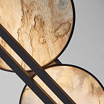 Бра из двух каменных дисков в металлической раме Constellation варинант исполнения - 3 | Loft Concept в Казани