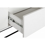 ТВ-тумба белая с  2-мя дверцами и ящиком Strict Lines варинант исполнения - 4 | Loft Concept в Казани