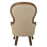 Кресло с мягкой обивкой из светло-коричневого велюра на 4-х деревянных ножках Evelyn Classical Armchair варинант исполнения - 2 | Loft Concept в Казани