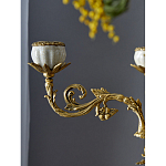 Подсвечник белый Попугай из фарфора с бронзовыми элементами Eden Garden варинант исполнения - 7 | Loft Concept в Казани