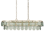 Люстра овальной формы с каскадом из декоративных элементов Harmony of Light варинант исполнения - 3 | Loft Concept в Казани